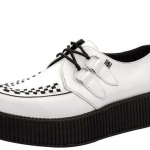 TUK black and white leather Creepers 👻